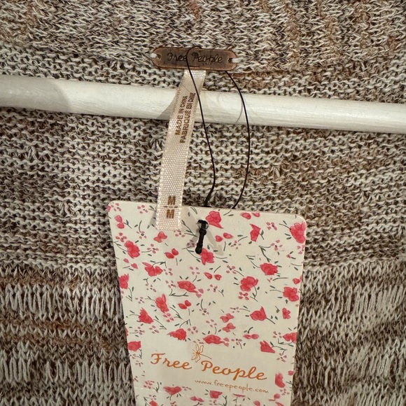 Free Peoplele long duster cardigann linen blend M - Picture 3 of 12